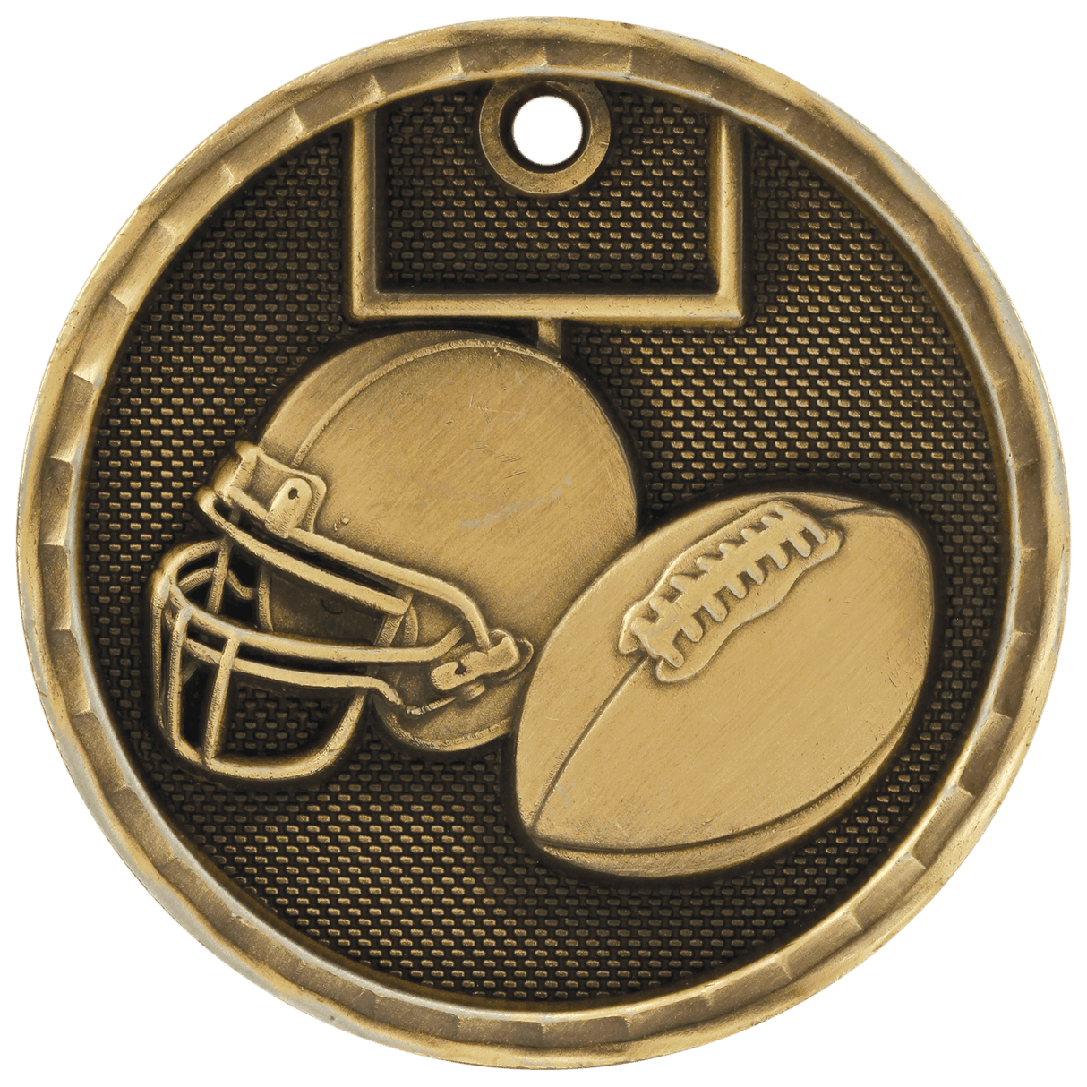 2" 3D Football Medal