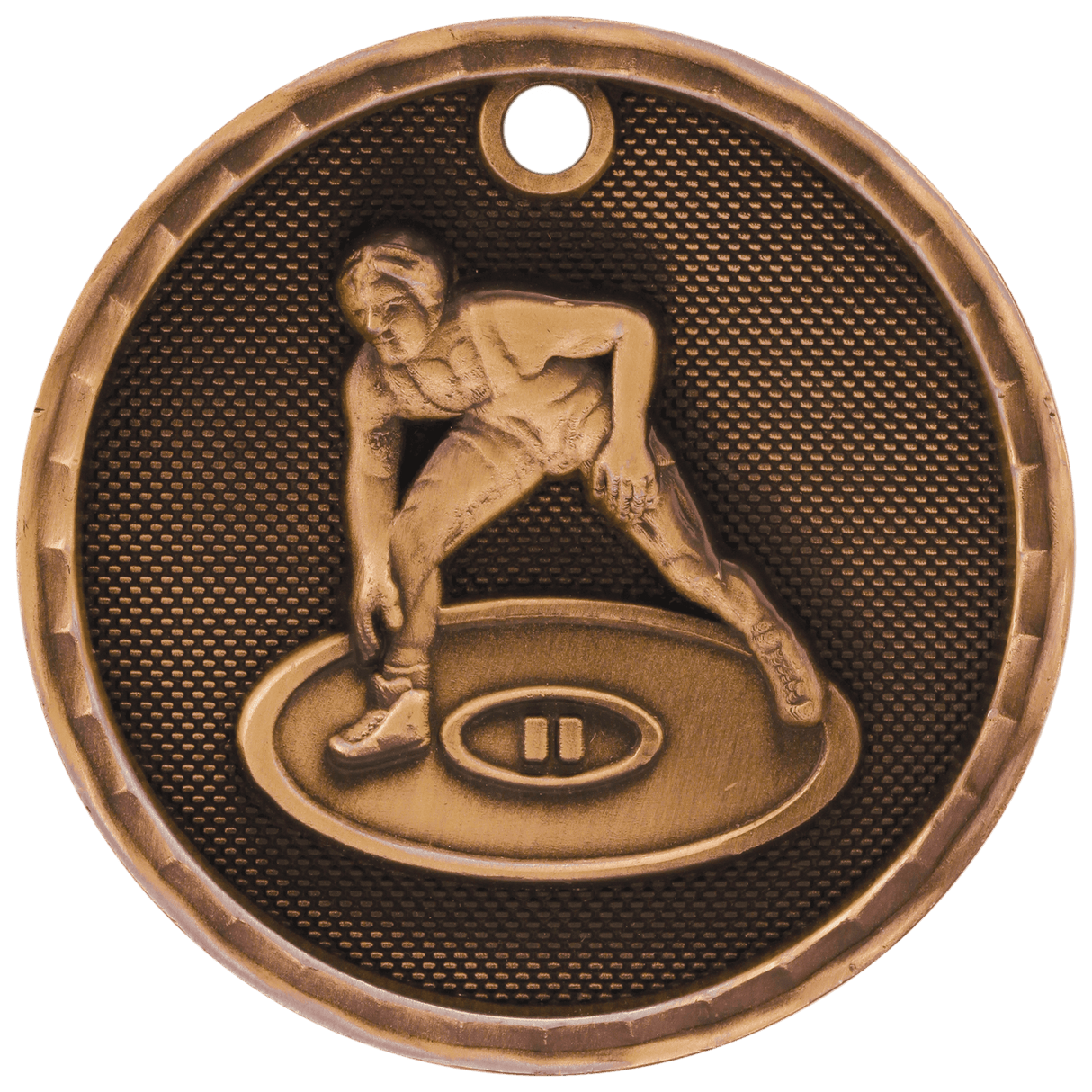 2" 3D Wrestling Medal
