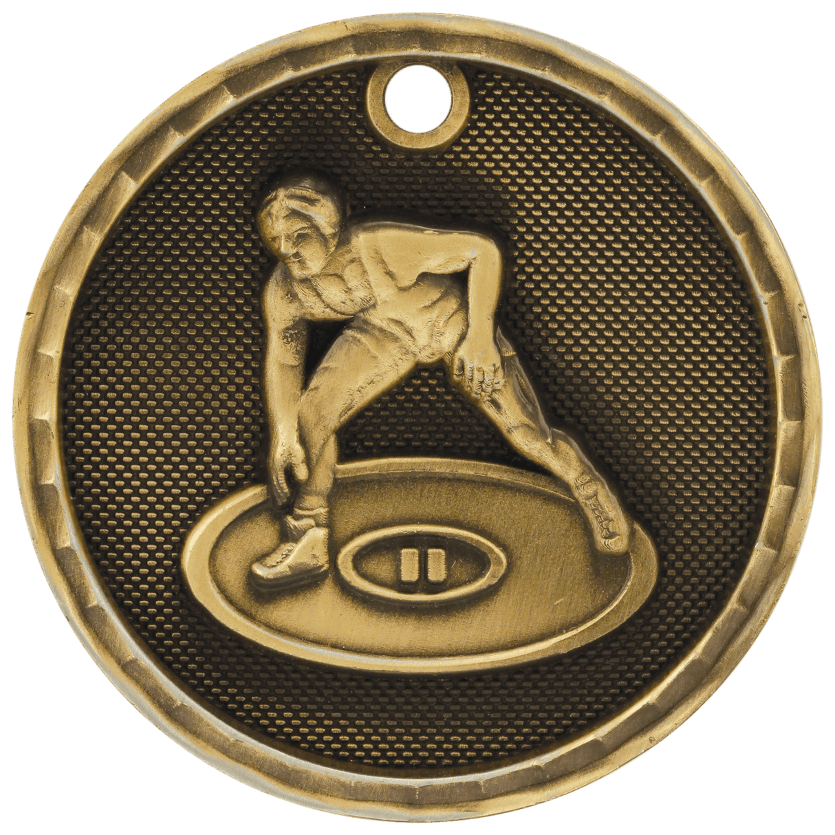 2" 3D Wrestling Medal