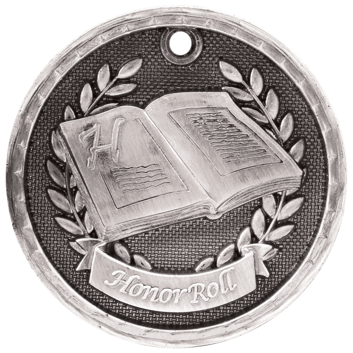 Antique Silver 2" 3D Honor Roll Medal