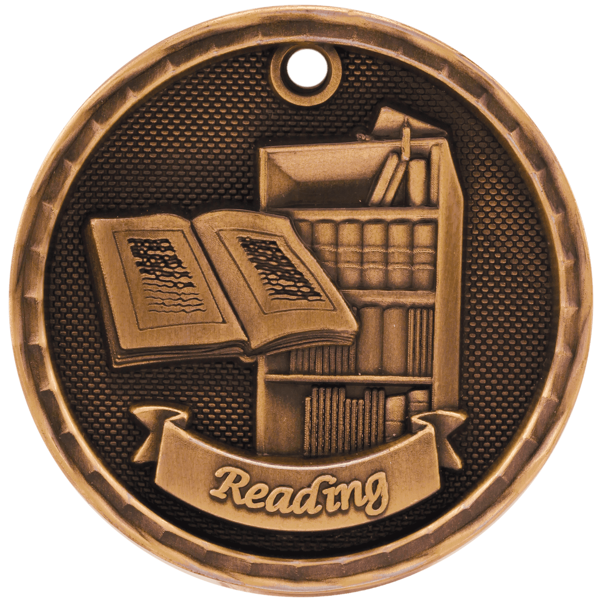 2" 3D Reading Medal