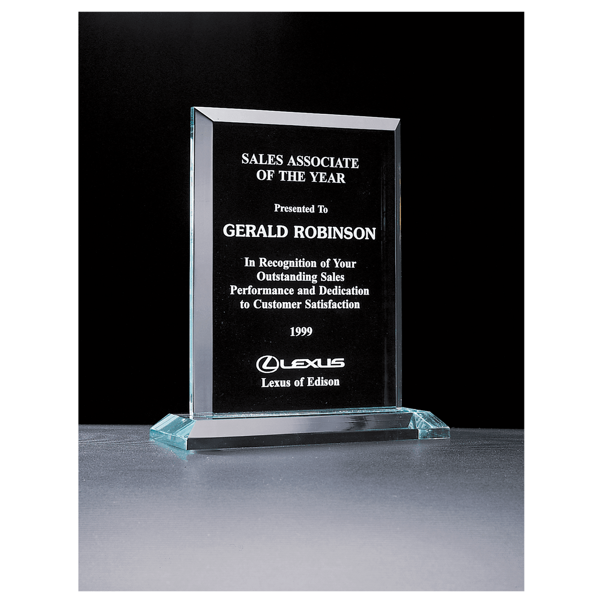 9" x 10 1/4" Apex Series Jade Acrylic Award