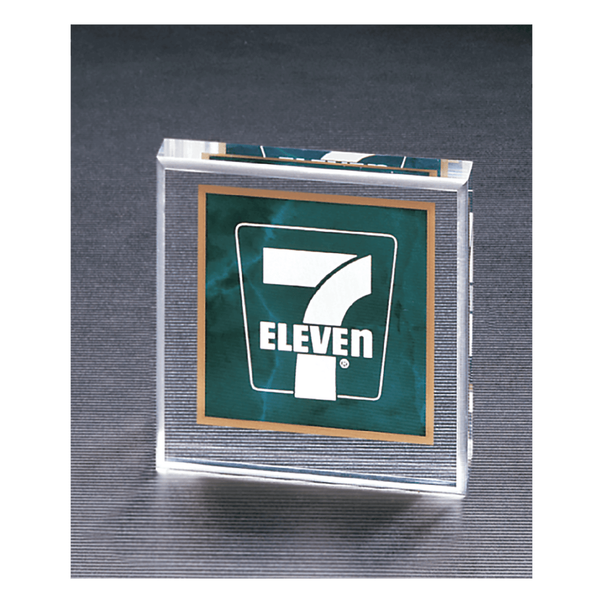 3 3/4" x 3 3/4" Emerald Marble Design Acrylic Paperweight