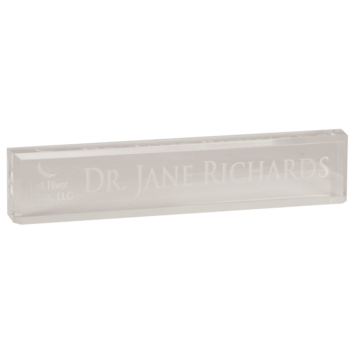 8" x 2" Clear Acrylic Desk Wedge