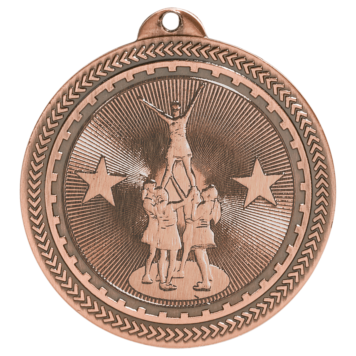 Antique Bronze 2" Competitive Cheer Laserable BriteLazer Medal