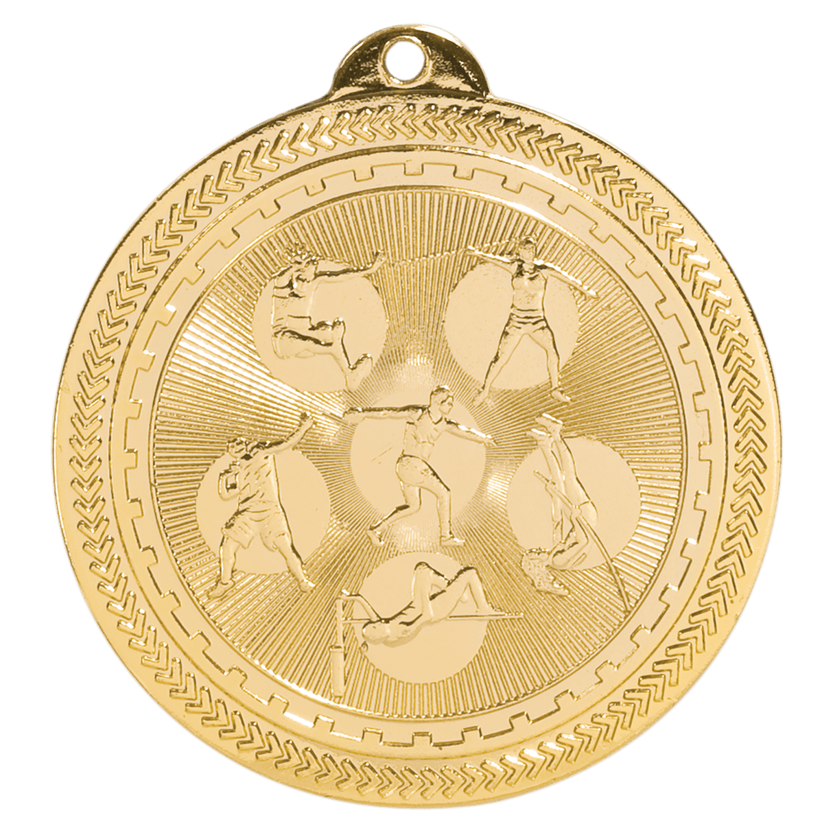 Bright Gold 2" Field Events Laserable BriteLazer Medal