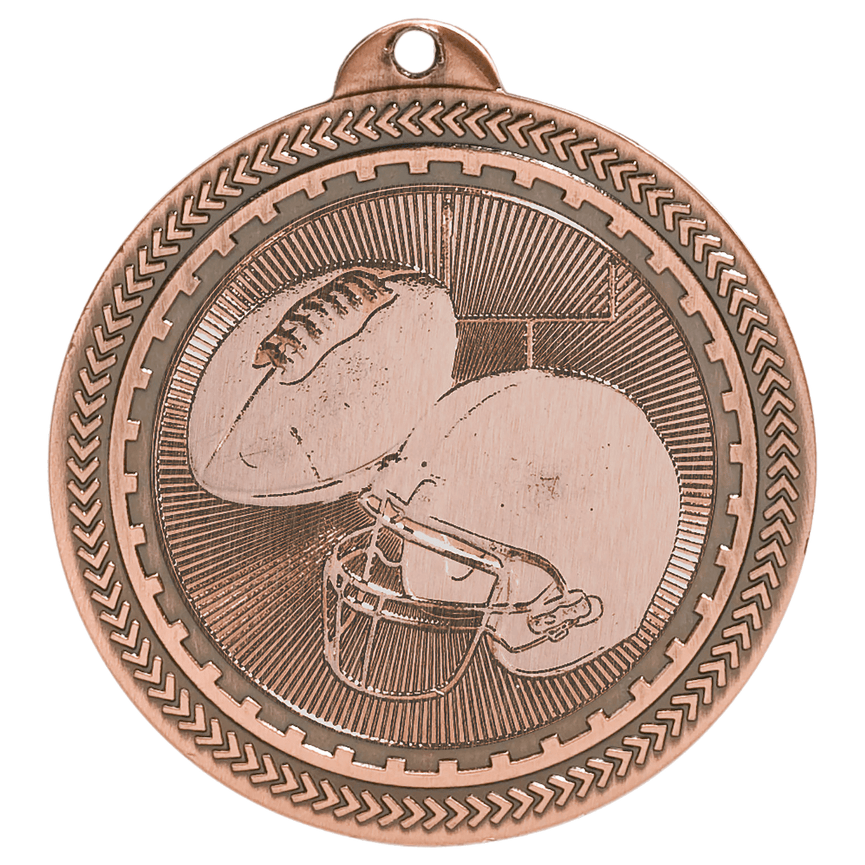 2" Football Laserable BriteLazer Medal
