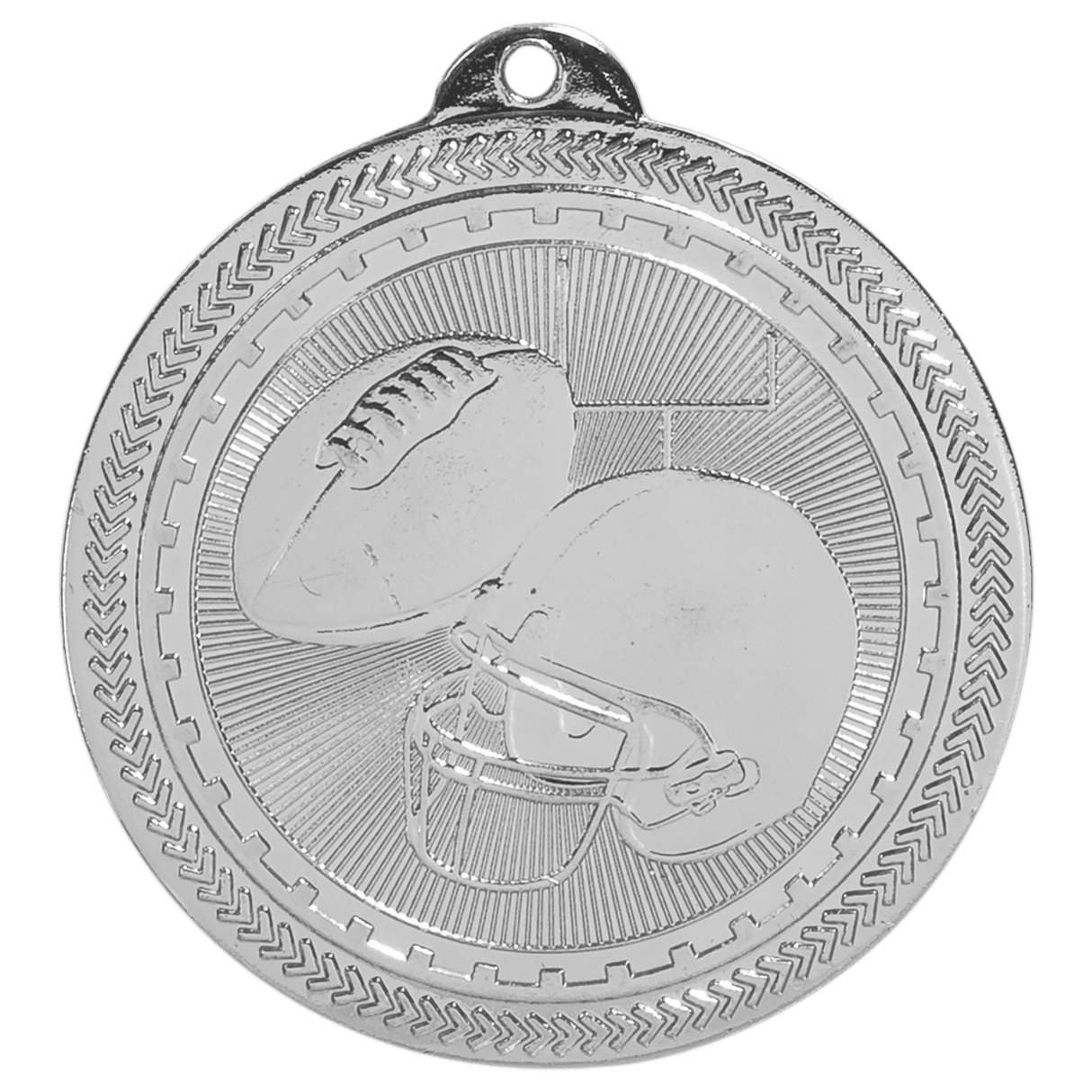 2" Football Laserable BriteLazer Medal