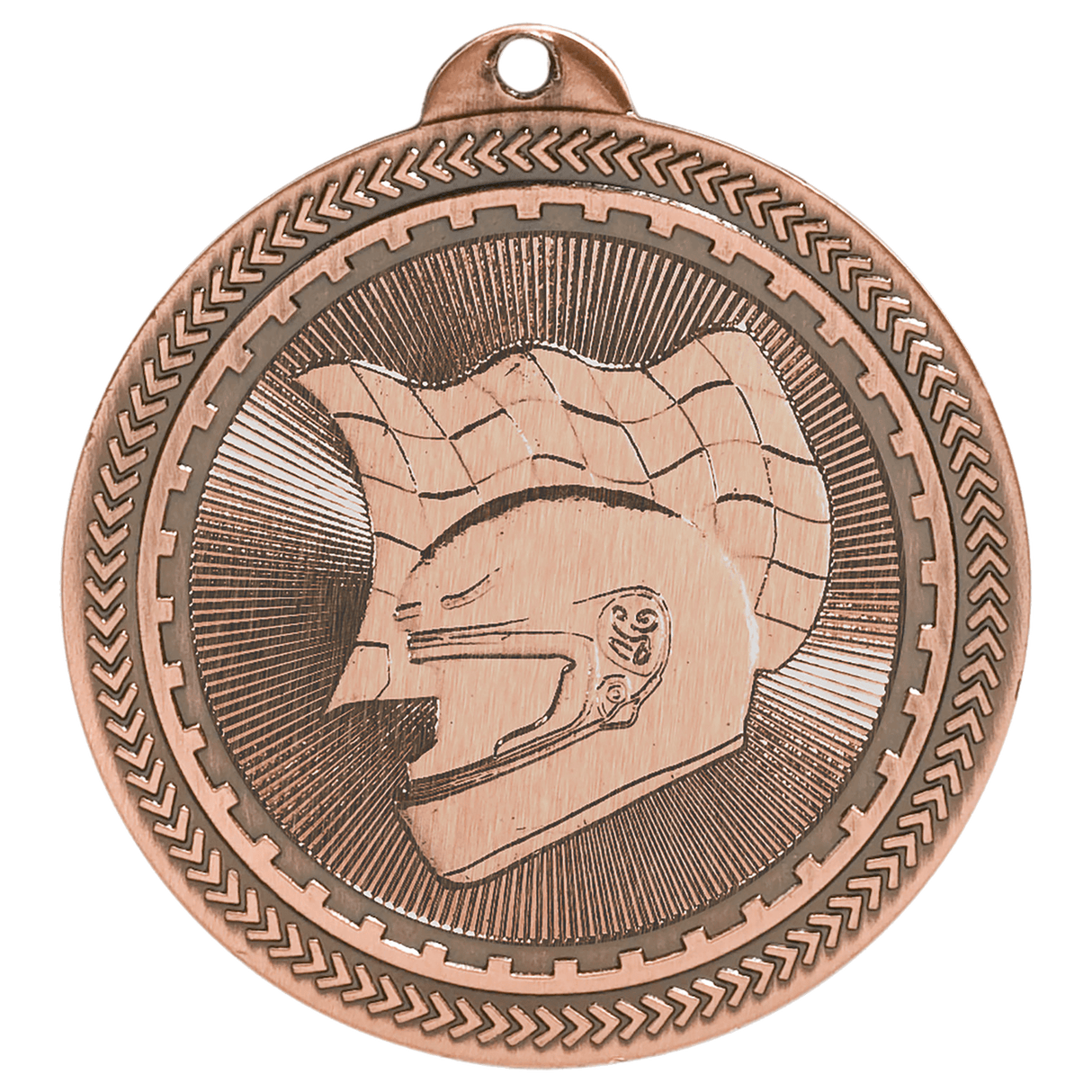 2" Racing Laserable BriteLazer Medal