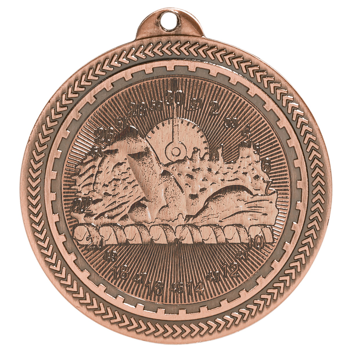2" Swimming Laserable BriteLazer Medal