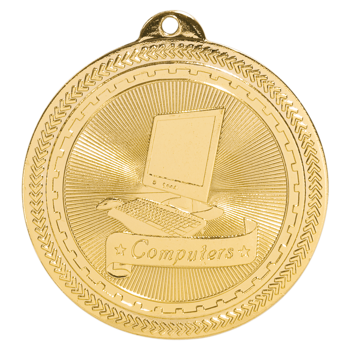 2" Computers Laserable BriteLazer Medal