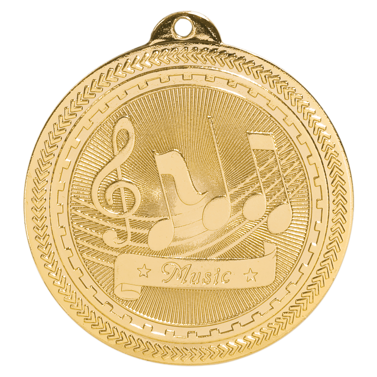 2" Music Laserable BriteLazer Medal
