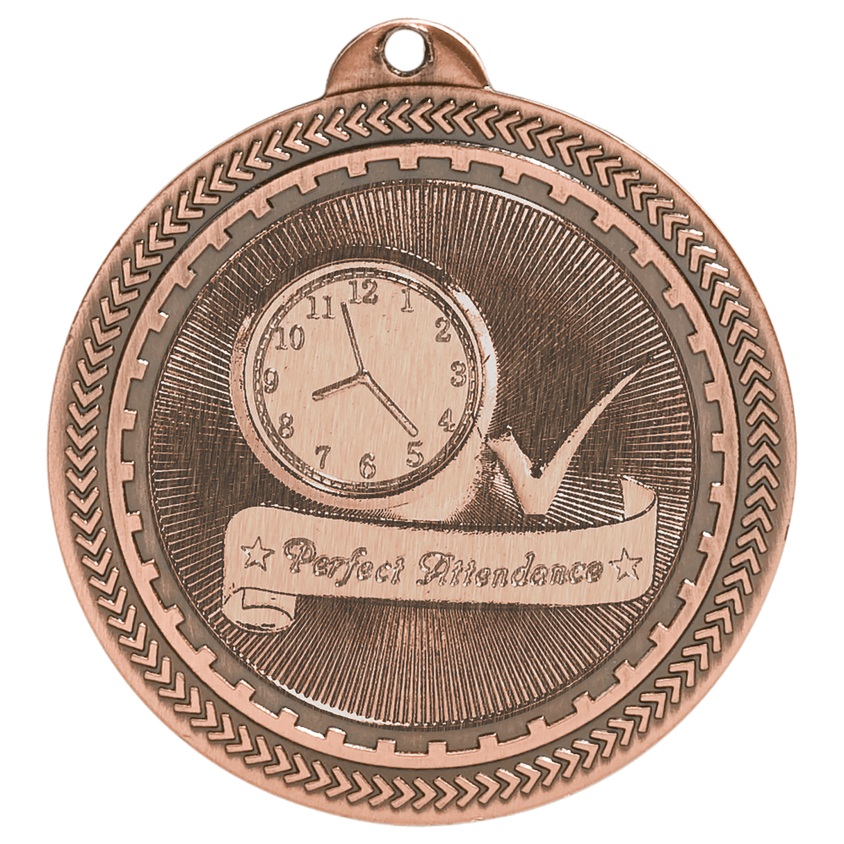 2" Perfect Attendance Laserable BriteLazer Medal