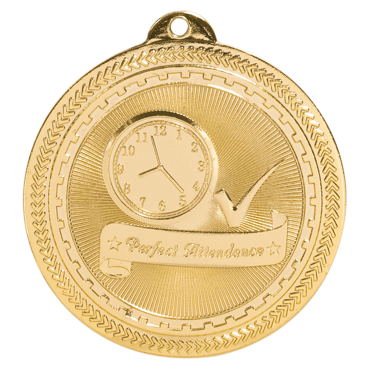 2" Perfect Attendance Laserable BriteLazer Medal