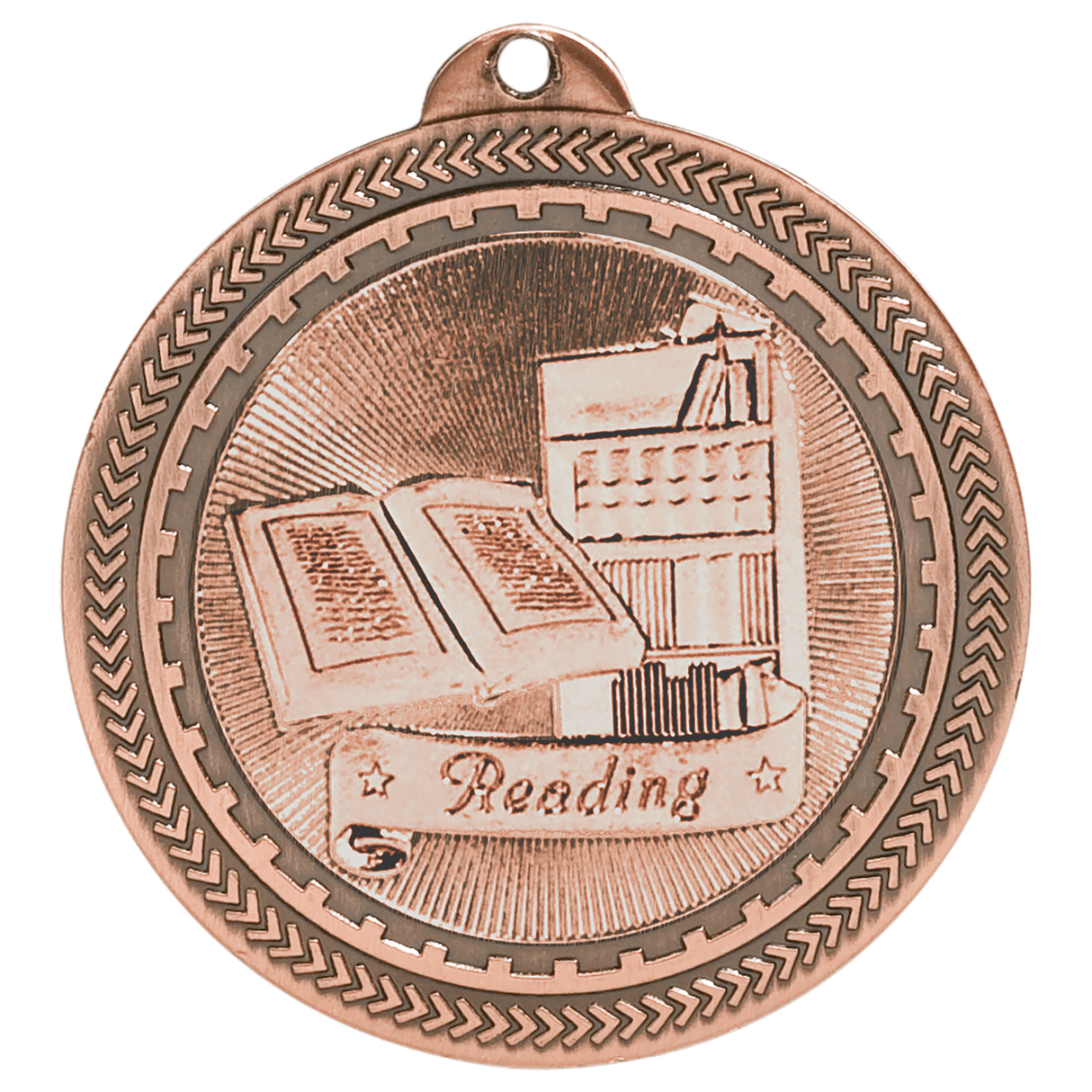 2" Reading Laserable BriteLazer Medal