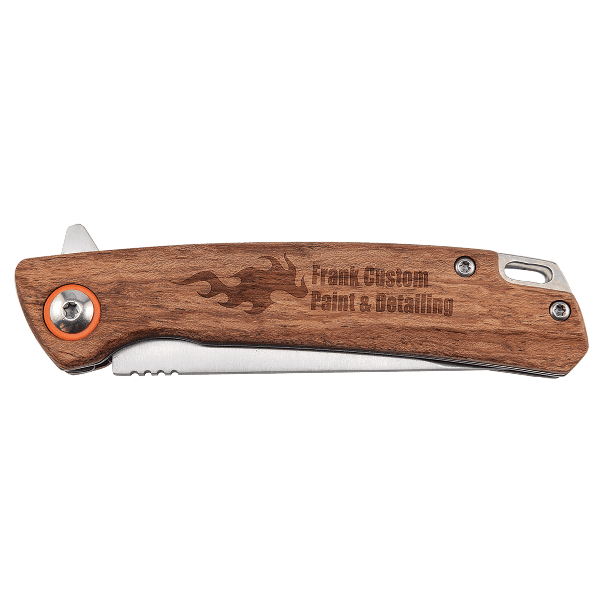 Bison River 4" Wood Every Day Carry Knife with Ball Bearing Open Mechanism