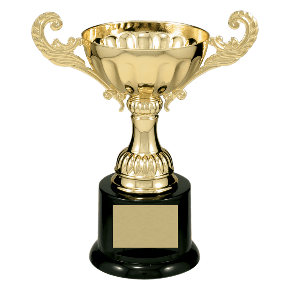 6 1/2" Completed Metal Cup Trophy on Plastic Base