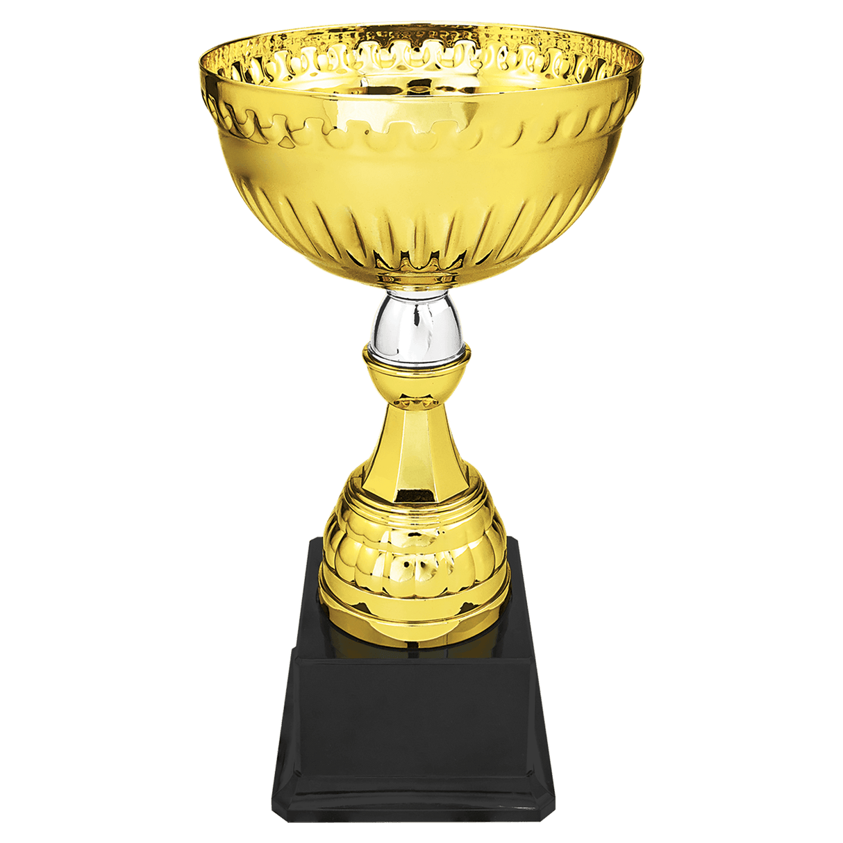 10 1/4" Gold & Silver Metal Cup with Plastic Stem and Base