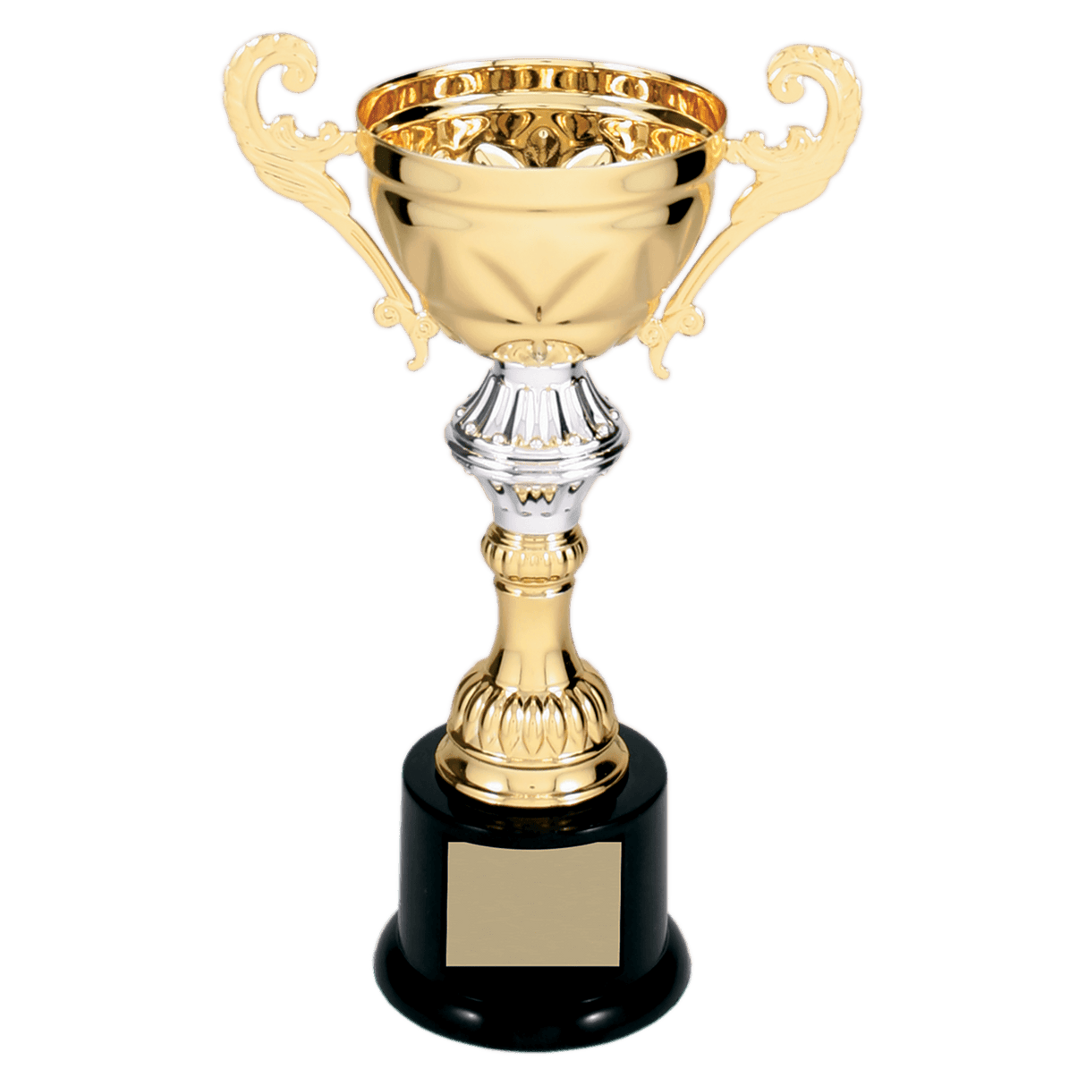 8 3/4" Completed Metal Cup Trophy on Plastic Base