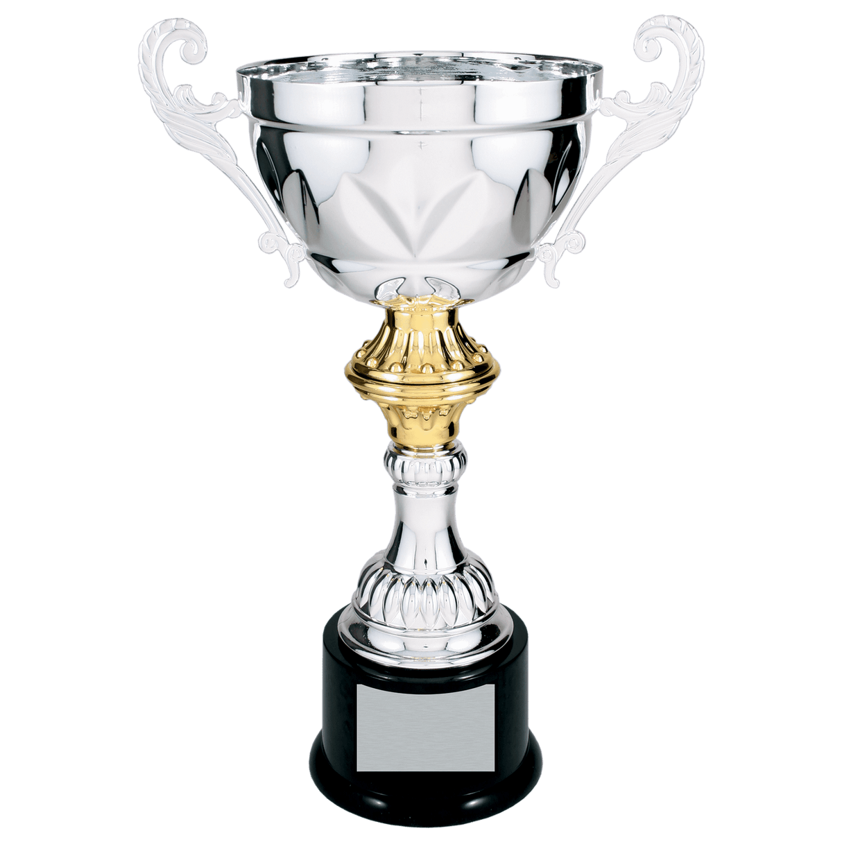 14 1/2" Completed Metal Cup Trophy on Plastic Base