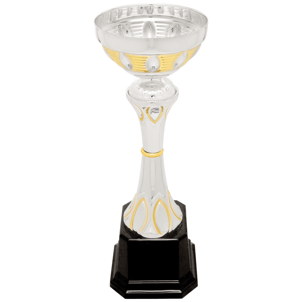 9 3/4" Completed Metal Cup Trophy on Plastic Base