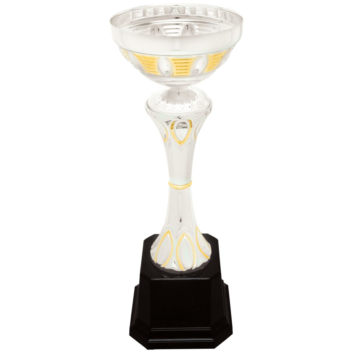 10 3/4" Completed Metal Cup Trophy on Plastic Base