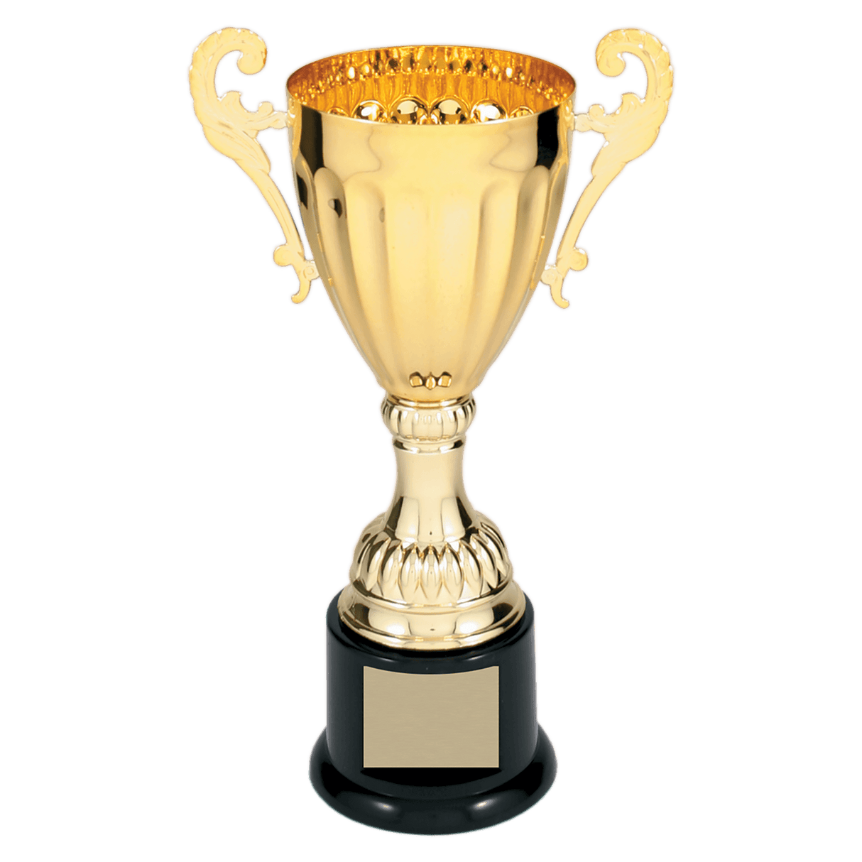 8 3/4" Completed Metal Cup Trophy on Plastic Base