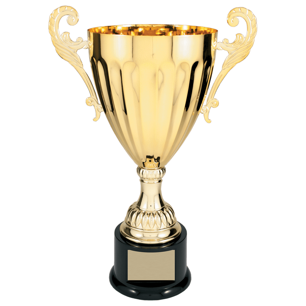 14 1/2" Completed Metal Cup Trophy on Plastic Base
