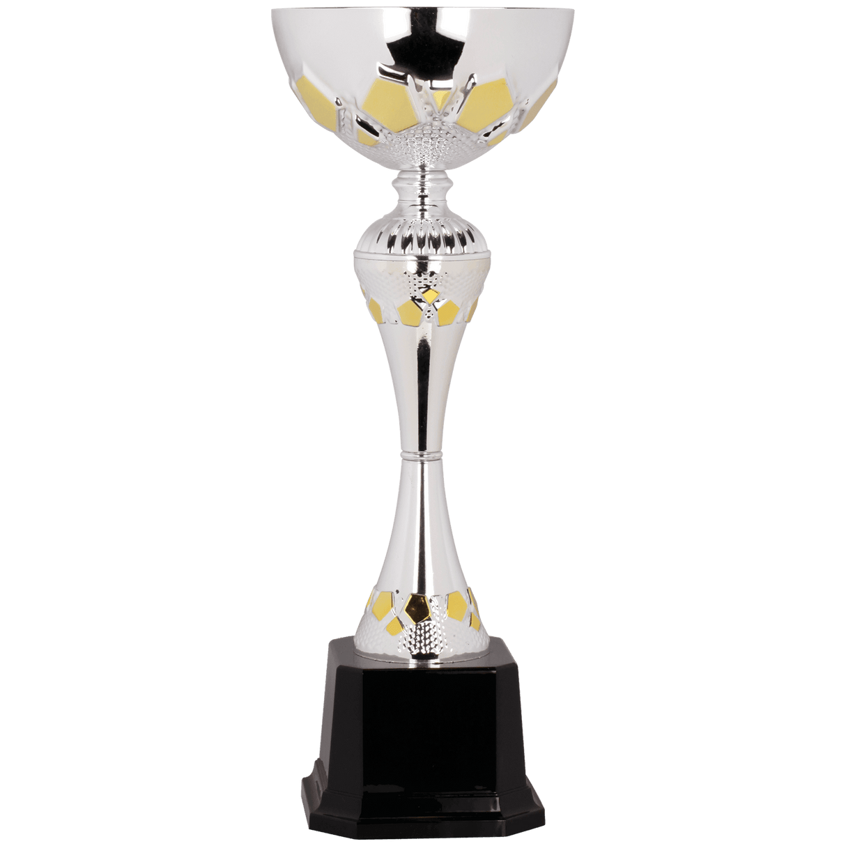 14 1/2" Completed Metal Cup Trophy on Plastic Base