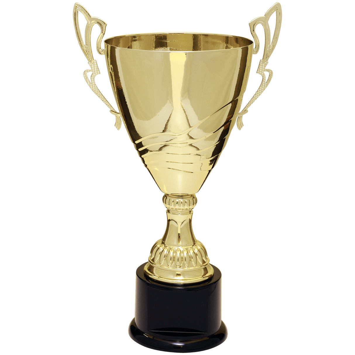 16 3/4" Completed Metal Cup Trophy on Plastic Base