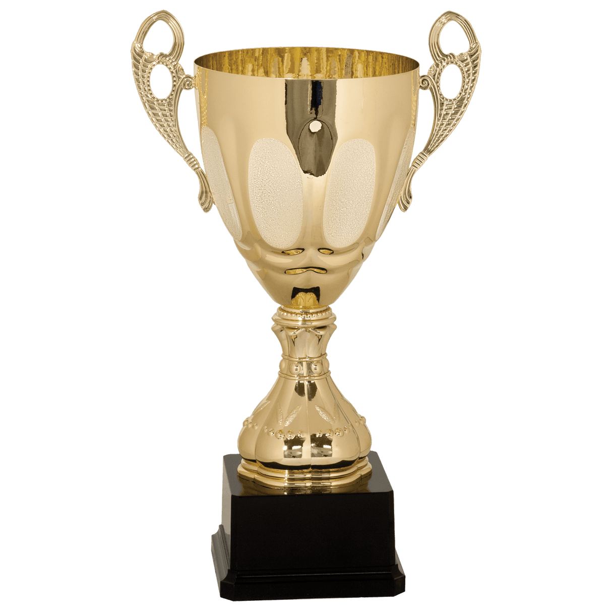 14" Completed Metal Cup Trophy on Plastic Base
