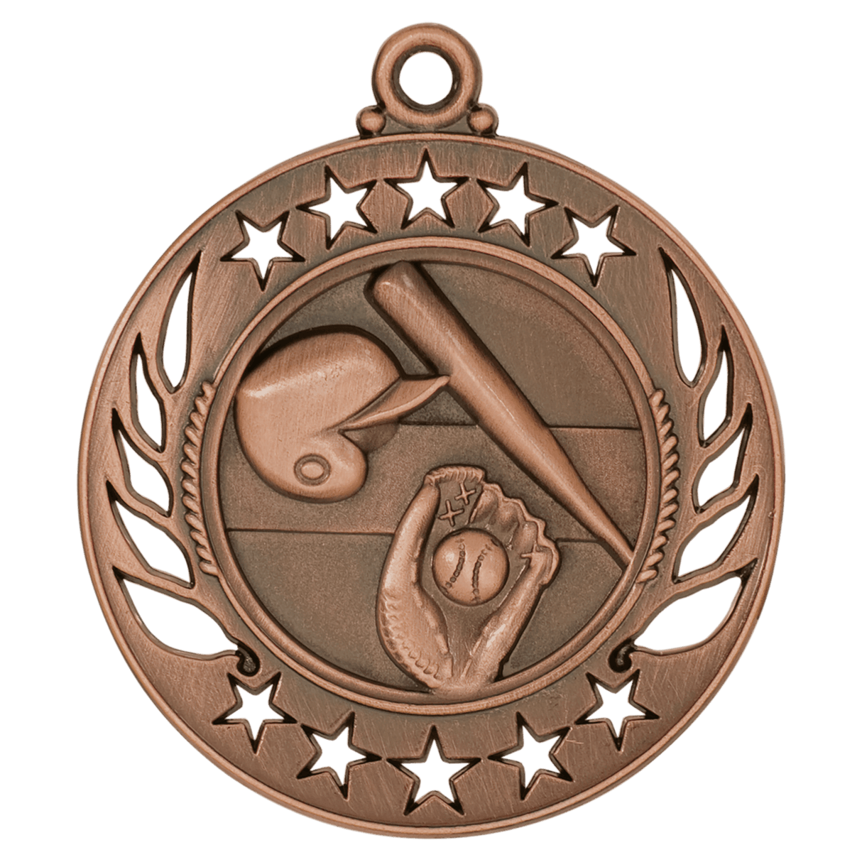 Antique Bronze 2 1/4" Baseball/Softball Galaxy Medal