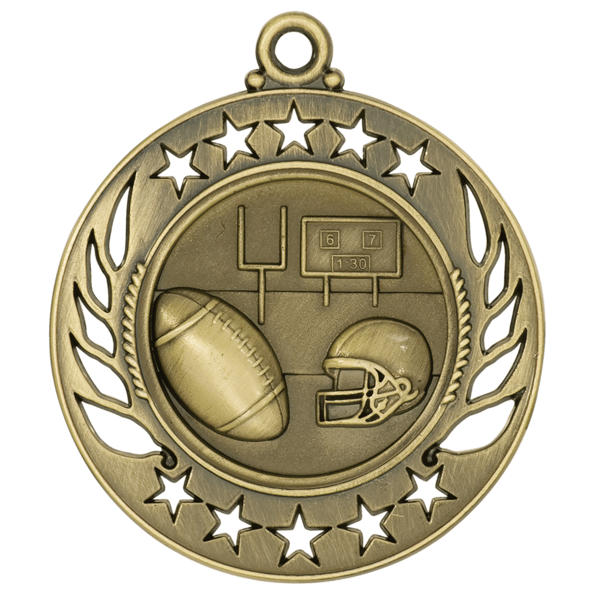 2 1/4" Football Galaxy Medal