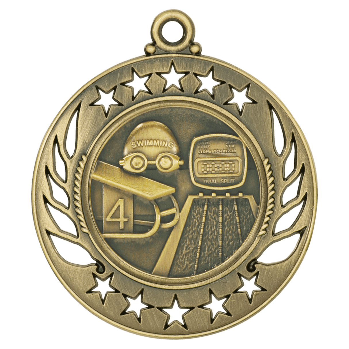2 1/4" Swimming Galaxy Medal