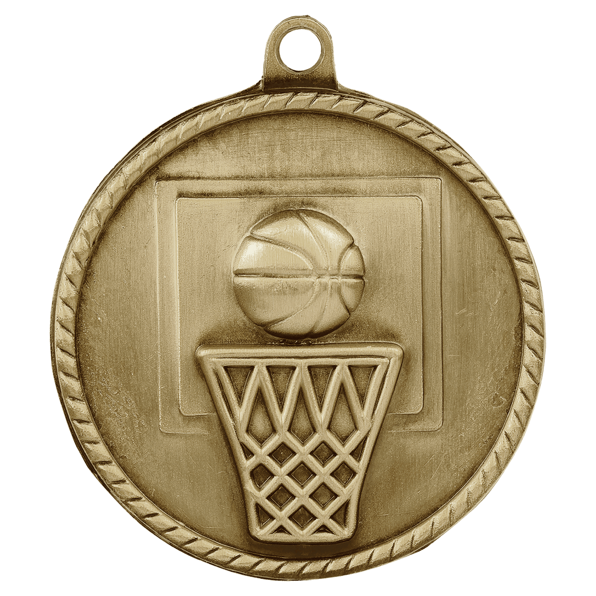 2" Basketball High Relief Medal