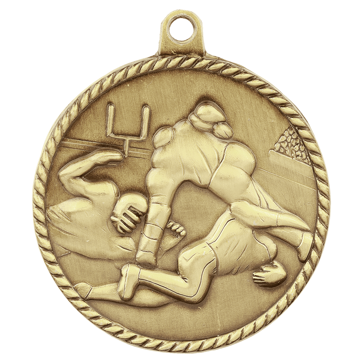 2" Football High Relief Medal