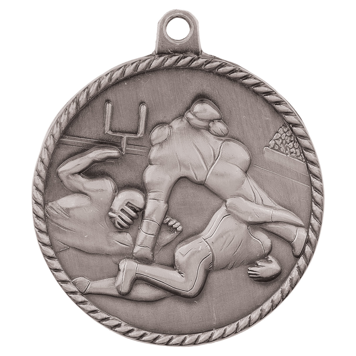 2" Football High Relief Medal