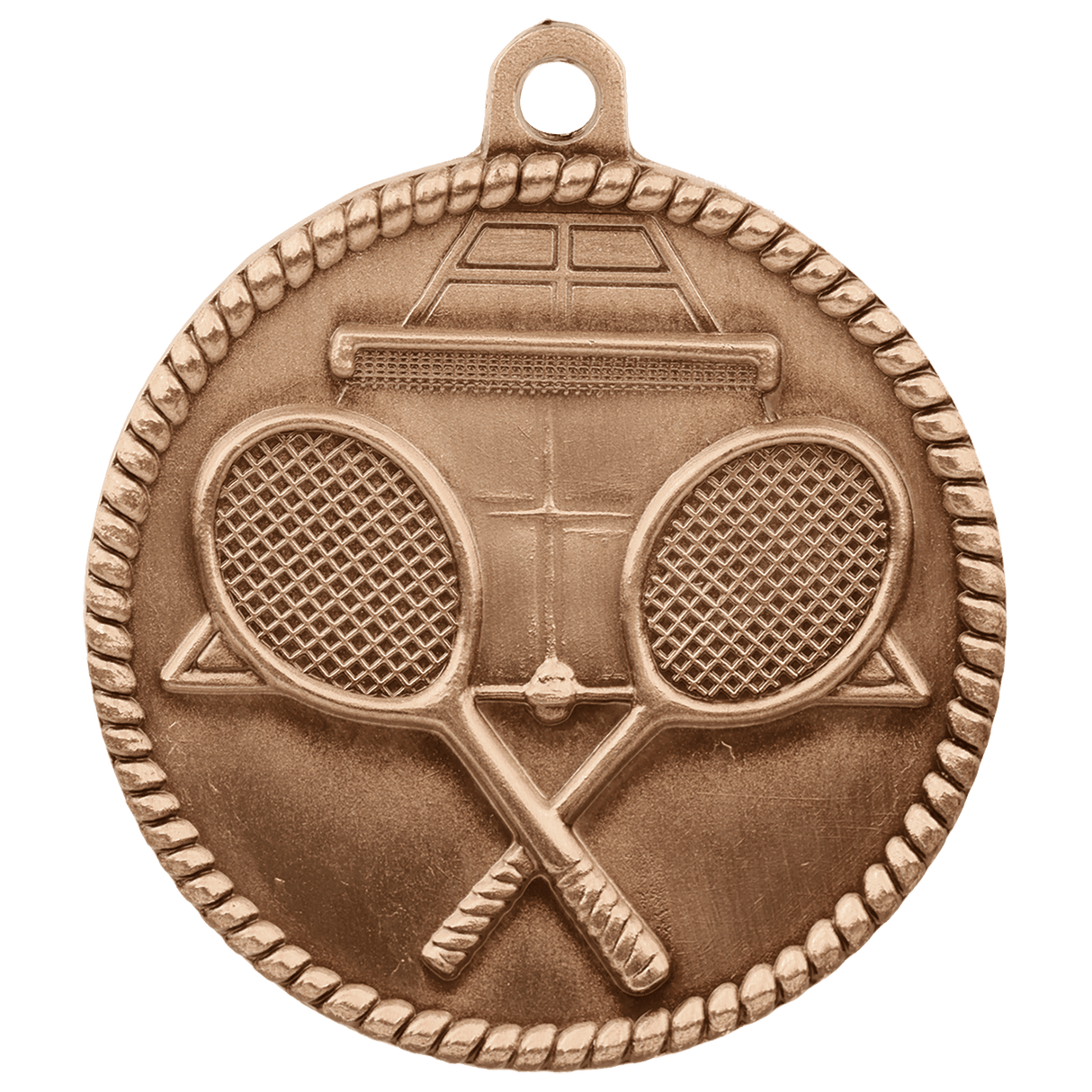 2" Tennis High Relief Medal