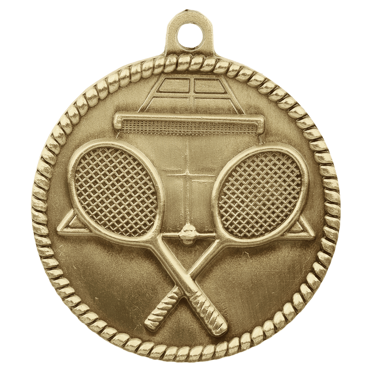 2" Tennis High Relief Medal