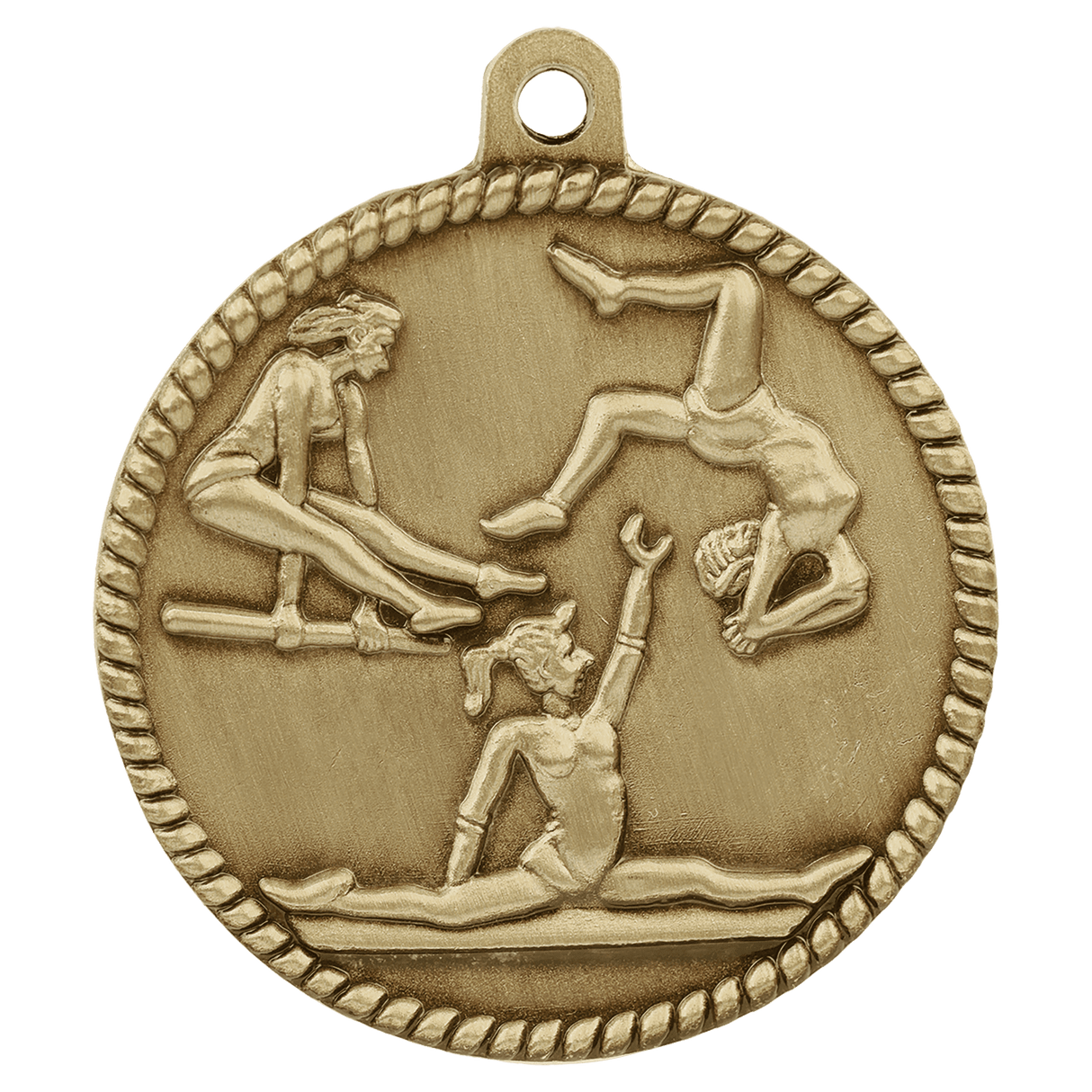 2" Female Gymnastics High Relief Medal