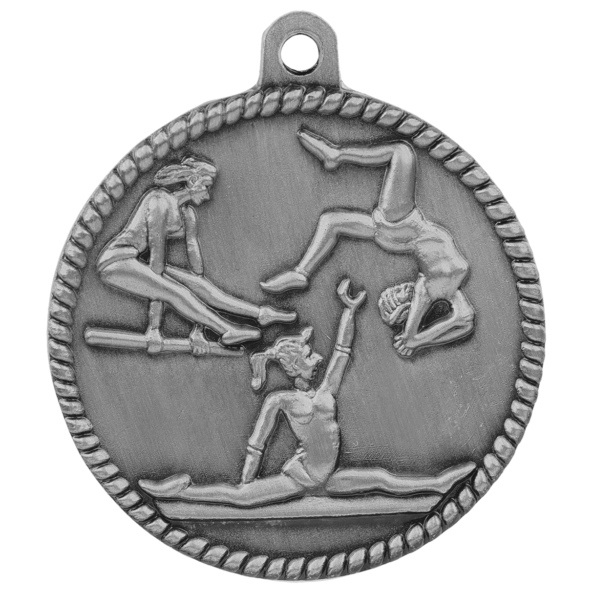 2" Female Gymnastics High Relief Medal