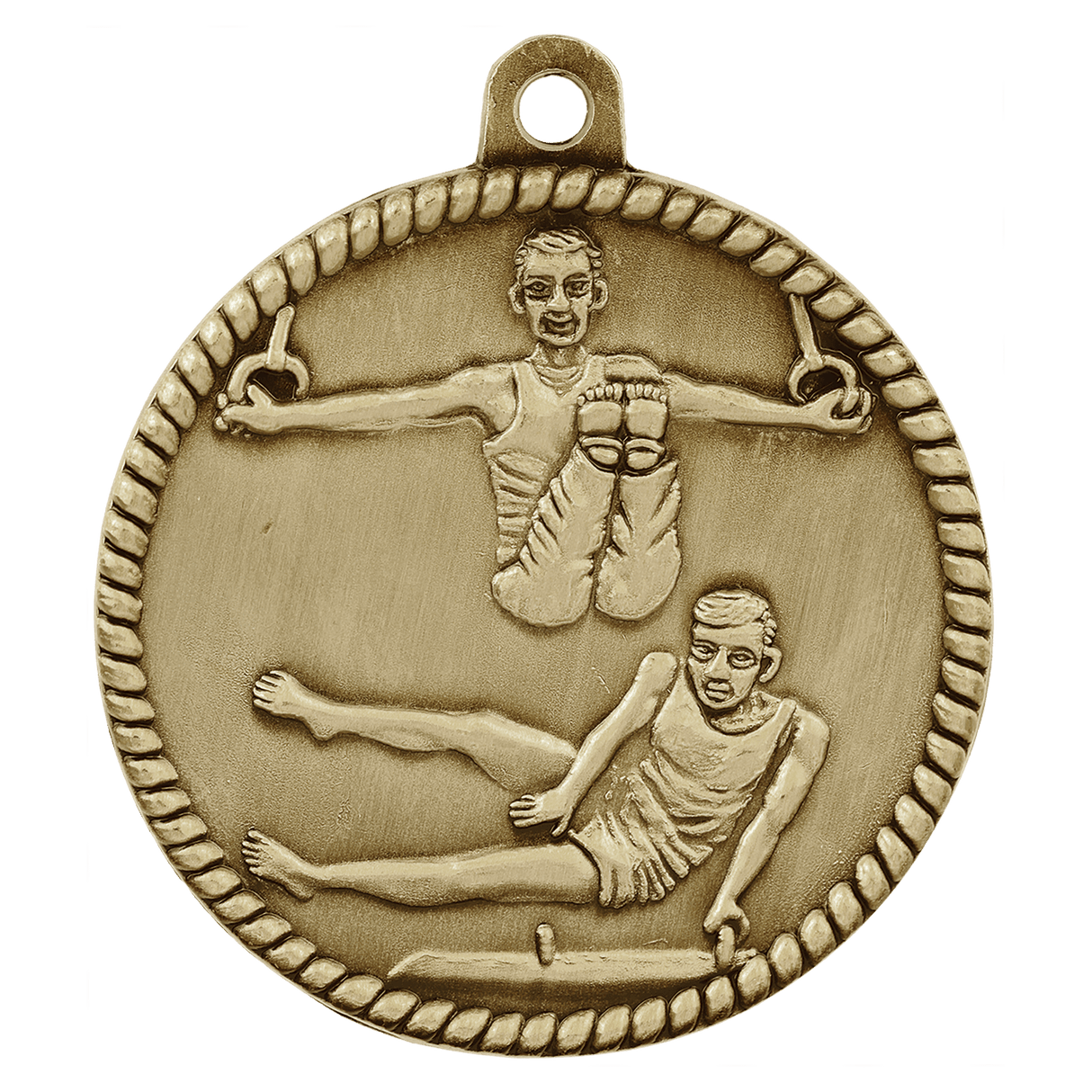 2" Male Gymnastics High Relief Medal