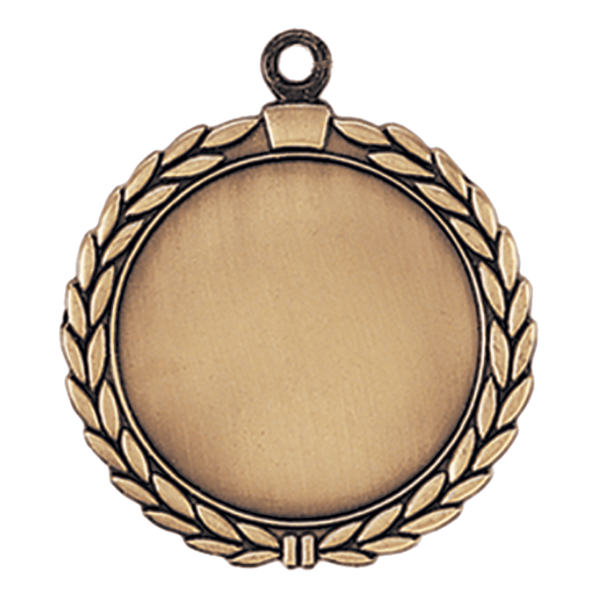 Antique Gold 2 1/2" Wreath 2" Insert Holder Medal