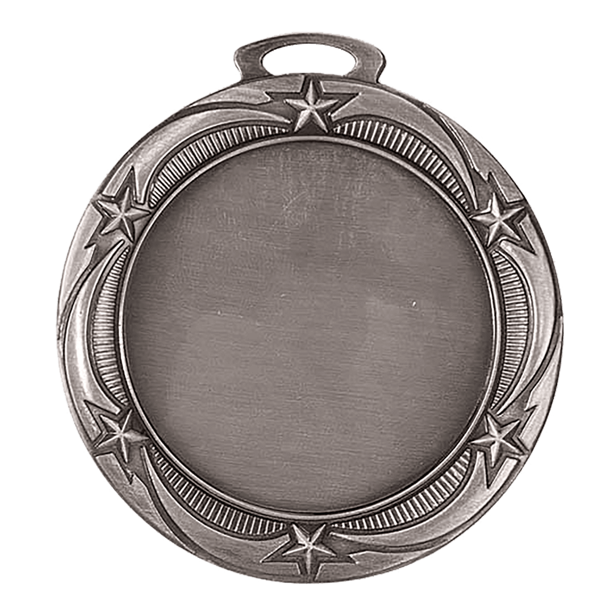 Antique Silver 2 3/4" Star 2" Insert Holder Medal