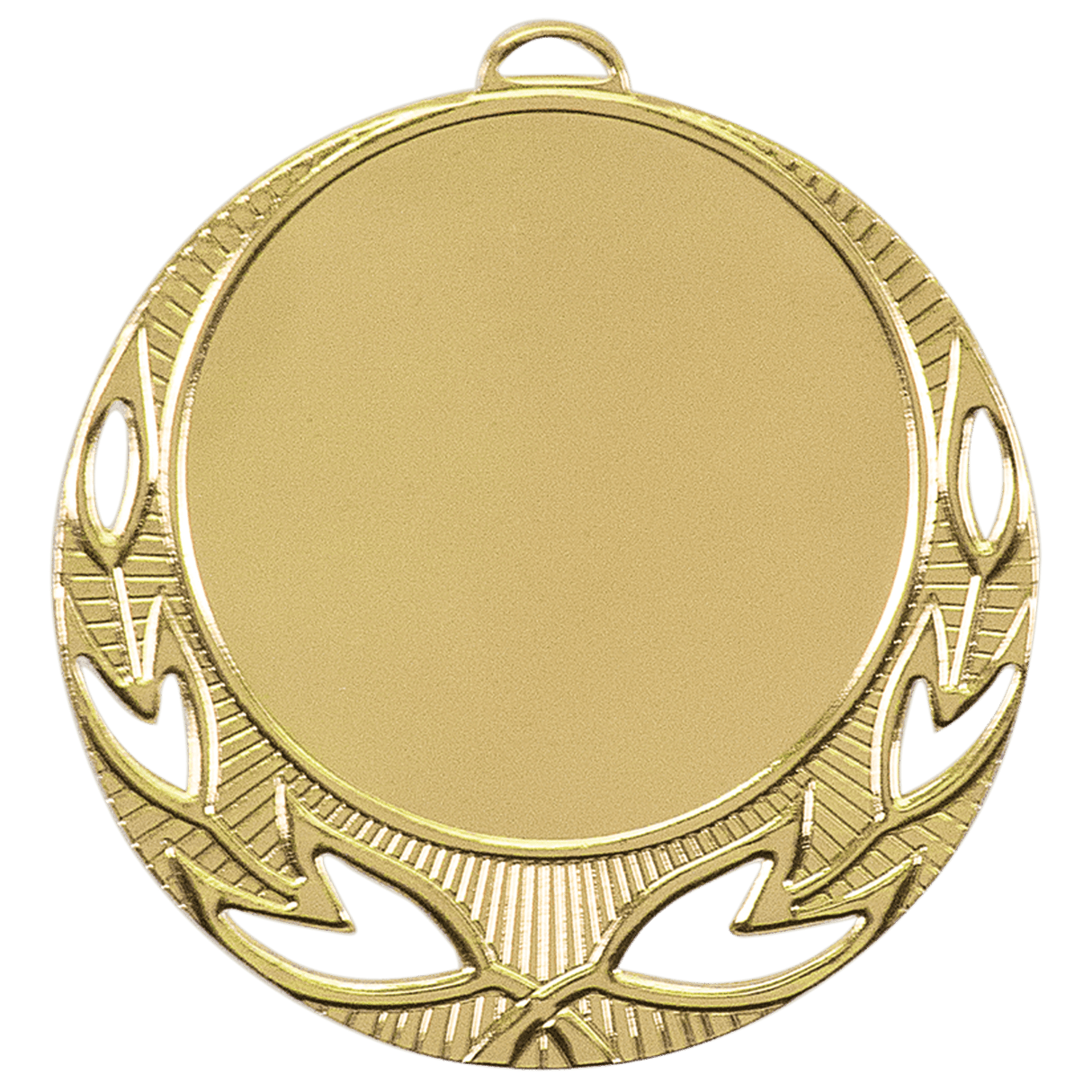 Bright Gold 2 3/4" Open Wreath 2" Insert Holder Medal