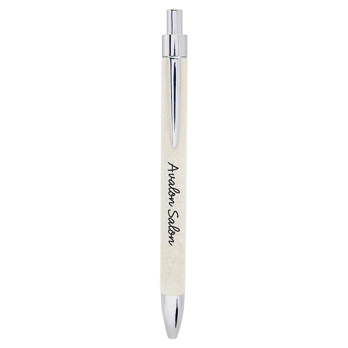 White Laserable Leatherette Pen