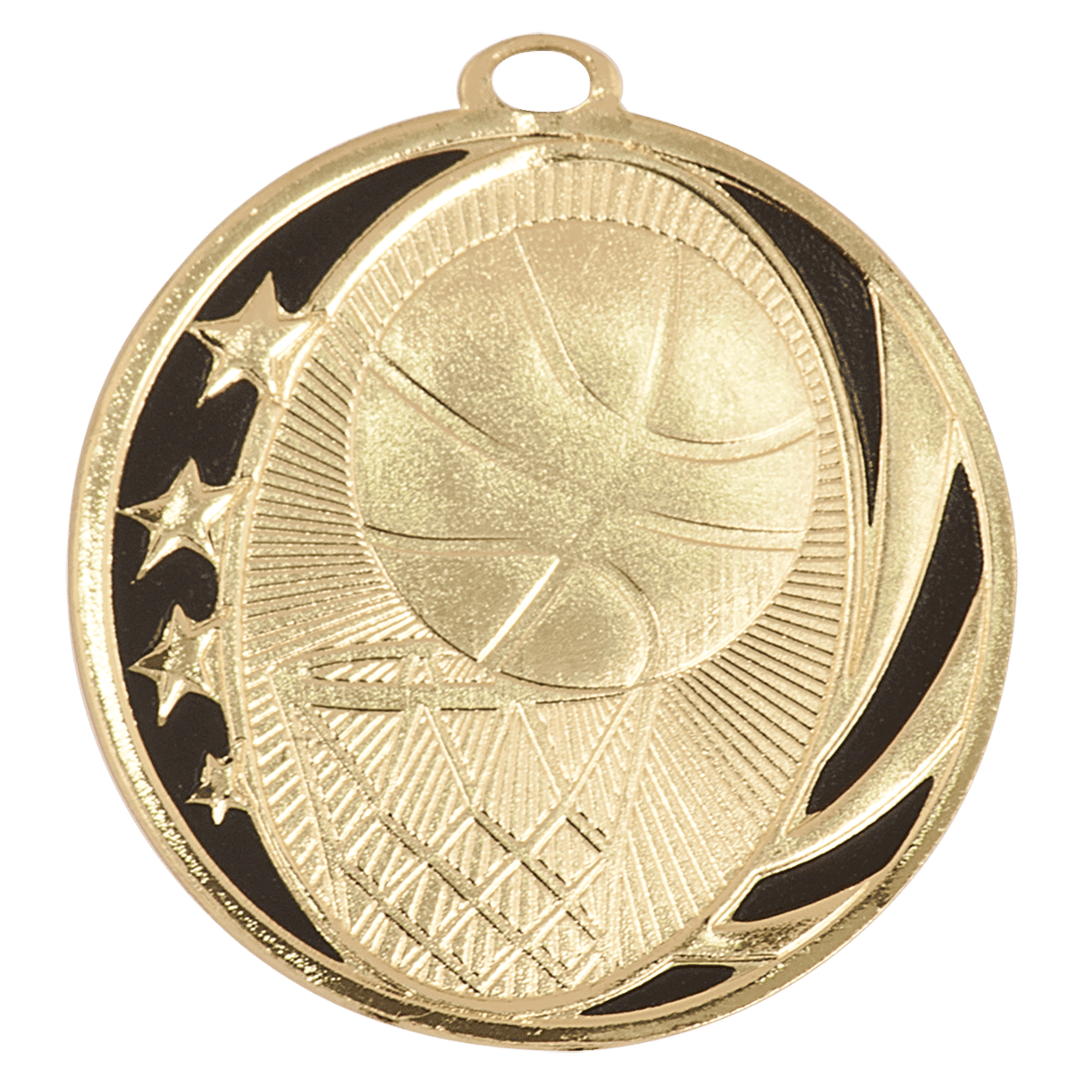 2" Basketball Laserable MidNite Star Medal