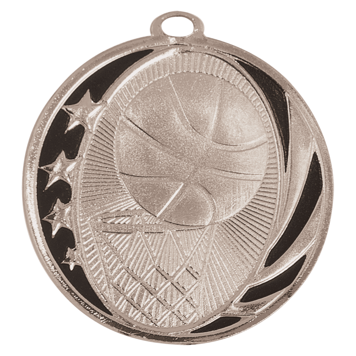 2" Basketball Laserable MidNite Star Medal