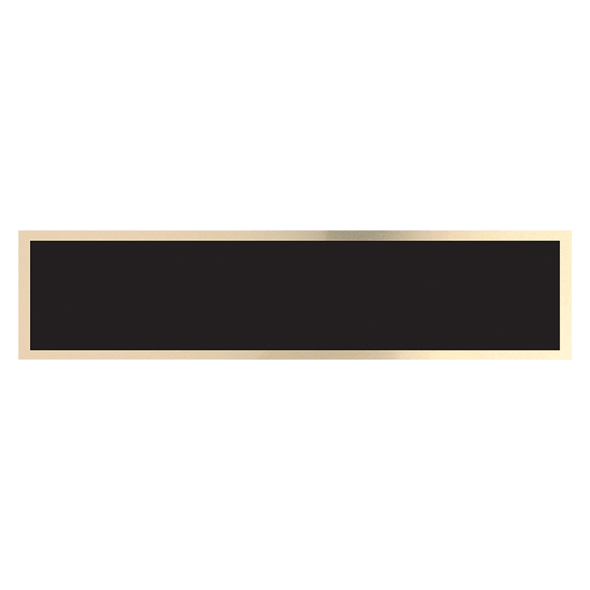 7 1/2" x 1 3/4" Black/Gold Brass Plate for 8 1/2" Desk Wedges