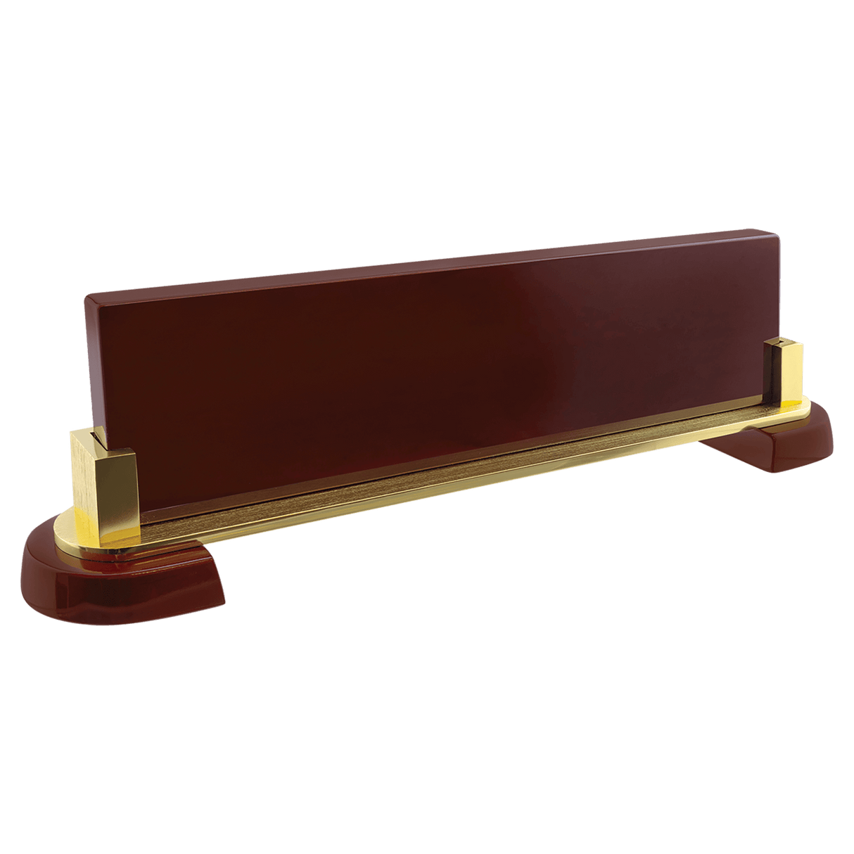12 1/2" x 3 1/4" Rosewood Piano Finish and Metal Name Bar (NP10 Plate Sold Separately)